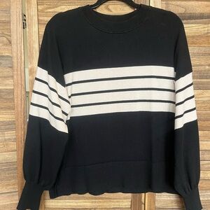 Black and White Striped Sweater